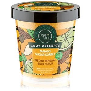 Organic Shop Body Desserts Mango Sugar Sorbet frissítő cukor peeling testre 450 ml