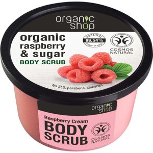 Organic Shop Raspberry & Sugar gyengéd testpeeling 250 ml