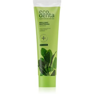 Ecodenta Green Brilliant Whitening fogfehérítő paszta fluoriddal a friss leheletért Mint Oil + Sage Extract 100 ml
