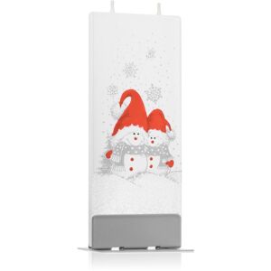 Flatyz Holiday Two Snowmen with Red Hats gyertya 6x15 cm