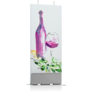 Flatyz Greetings Bottle Of Wine And Glass gyertya 6x15 cm