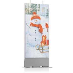 Flatyz Holiday Snowman with Red Bird gyertya 6x15 cm