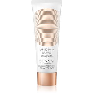Sensai Silky Bronze Cellular Protective Cream for Face SPF 50 ránctalanító napozókrém SPF 50 50 ml