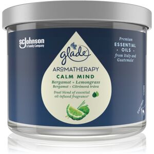 GLADE Aromatherapy Calm Mind illatgyertya Bergamot + Lemongrass 260 g