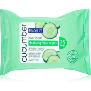 Beauty Formulas Cucumber tisztító törlőkendő uborka kivonattal 25 db