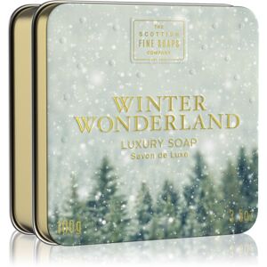 Scottish Fine Soaps Winter Wonderland Luxury Soap luxus bar szappan alumínium dobozban Cinnamon, Dried Fruits & Vanilla 100 g