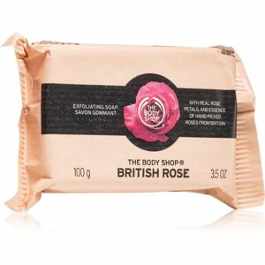 The Body Shop British Rose radírozó testszappan 100 g