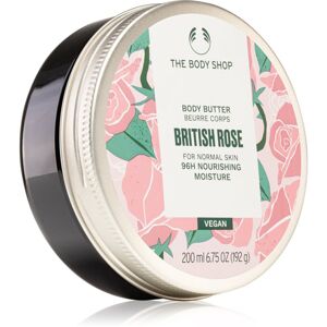 The Body Shop Body Butter Brirish Rose testvaj rózsa illattal 200 ml