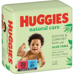 Huggies Natural Care tisztító törlőkendő 3x56 db