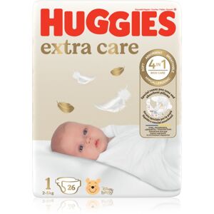 Huggies Extra Care Size 1 eldobható pelenkák 2-5 kg 26 db