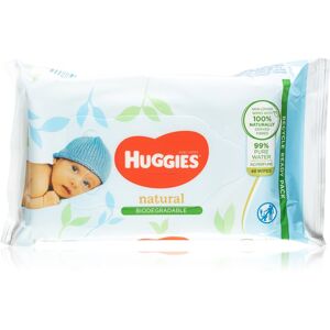 Huggies Natural Biodegradable tisztító törlőkendő gyermekeknek születéstől kezdődően 48 db