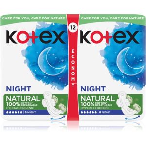 Kotex Natural Night egészségügyi betétek 12 db