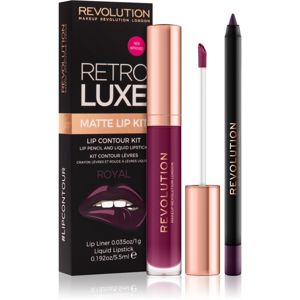 Makeup Revolution Retro Luxe matt szett ajkakra árnyalat Royal 5.5 ml