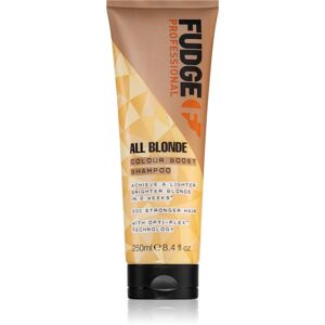 Fudge All Blonde Colour Boost Shampoo revitalizáló sampon a fakó haj ragyogásáért szőke hajra 250 ml