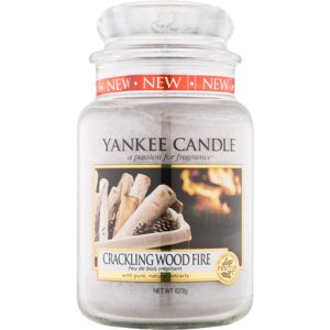 Yankee Candle Crackling Wood Fire illatos gyertya Classic nagy méret 623 g