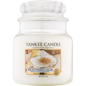 Yankee Candle Spiced White Cocoa illatos gyertya Classic közepes méret 410 g