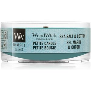 Woodwick Sea Salt & Cotton viaszos gyertya fa kanóccal 31 g