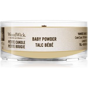 Woodwick Baby Powder viaszos gyertya fa kanóccal 31 g