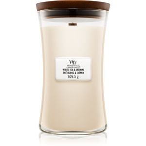 Woodwick White Tea & Jasmine illatgyertya fa kanóccal 609.5 g