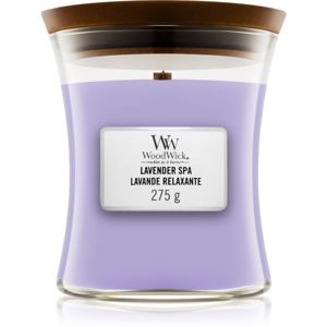 Woodwick Lavender Spa illatgyertya fa kanóccal 275 g