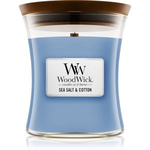 Woodwick Sea Salt & Cotton illatos gyertya fa kanóccal 275 g