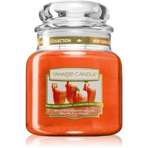 Yankee Candle White Strawberry Bellini illatos gyertya Classic közepes méret