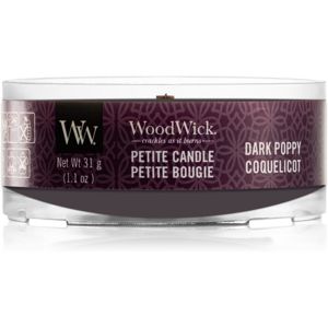 Woodwick Dark Poppy viaszos gyertya fa kanóccal 31 g