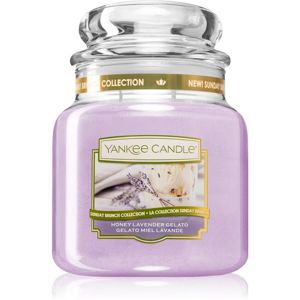 Yankee Candle Honey Lavender Gelato illatos gyertya Classic közepes méret