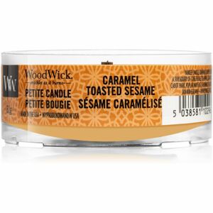 Woodwick Caramel Toasted Sesame viaszos gyertya fa kanóccal 31 g