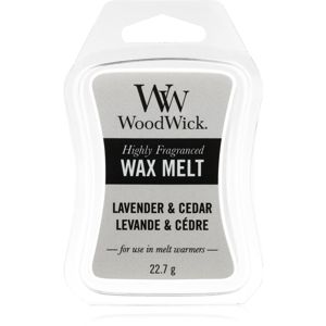 Woodwick Lavender & Cedar illatos viasz aromalámpába 22,7 g