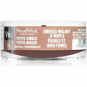 Woodwick Smoked Walnut & Maple viaszos gyertya fa kanóccal 31 g