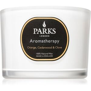 Parks London Aromatherapy Orange, Cedarwood & Clove illatgyertya 80 g