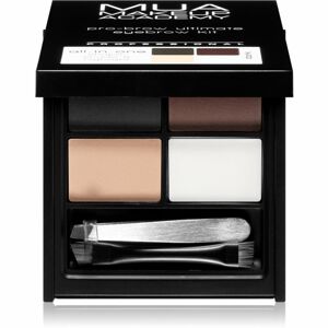 MUA Makeup Academy Pro-Brow arcpúder paletta több árnyalattal árnyalat Dark 5,9 g