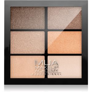 MUA Makeup Academy Professional 6 Shade Palette szemhéjfesték paletta árnyalat Coral Delights 7,8 g