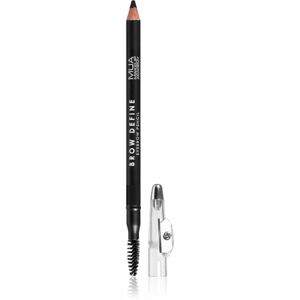MUA Makeup Academy Brow Define tartós szemöldök ceruza kefével árnyalat Black 1,2 g