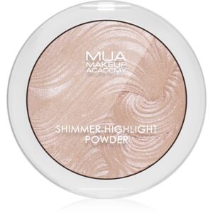 MUA Makeup Academy Shimmer kompakt púderes élénkítő arcra árnyalat Pink Shimmer 8 g