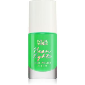MUA Makeup Academy Neon Lights neon körömlakk árnyalat Acid Lime 8 ml