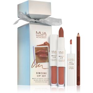 MUA Makeup Academy Cracker Sincere ajándékszett (az ajkakra)
