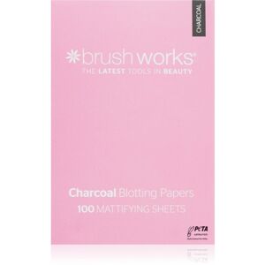 Brushworks Charcoal Blotting Papers mattító kendő 100 db