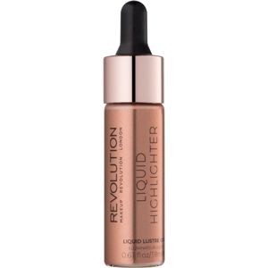 Makeup Revolution Liquid Highlighter folyékony bőrélénkítő árnyalat Liquid Lustre Gold 18 ml