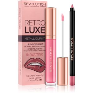 Makeup Revolution Retro Luxe ajakápoló készlet árnyalat In Waiting 5.5 ml