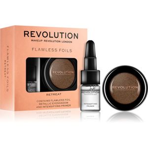 Makeup Revolution Flawless Foils metálszínű szemhéjfesték bázissal árnyalat Retreat 2 ml