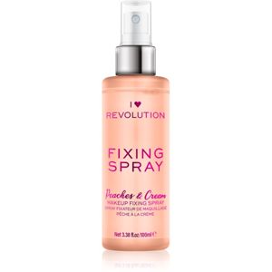 I Heart Revolution Fixing Spray make-up fixáló spray illattal Peaches & Cream 100 ml