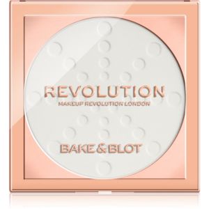 Makeup Revolution Bake & Blot hosszan tartó fixáló púder árnyalat White 5.5 g