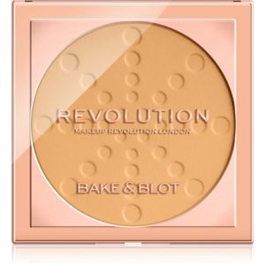Makeup Revolution Bake & Blot hosszan tartó fixáló púder árnyalat Banana Deep 5.5 g