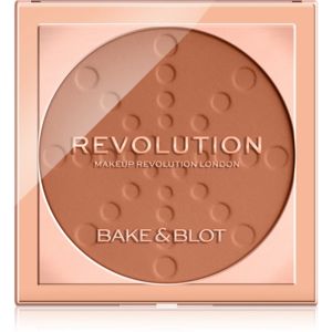 Makeup Revolution Bake & Blot hosszan tartó fixáló púder árnyalat Deep Dark 5.5 g