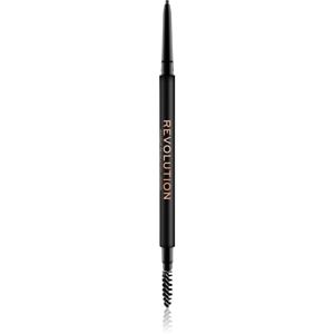 Makeup Revolution Precise Brow Pencil precíz szemöldökceruza kefével árnyalat Dark Brown 0.05 g