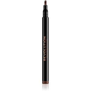 Makeup Revolution Micro Brow Pen precíz szemöldökceruza árnyalat Medium Brown 1 ml