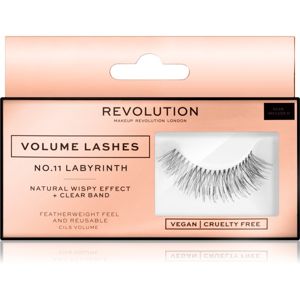 Makeup Revolution False Lashes Volume ragasztható műszempilla + ragasztó 1 ml NO.11 Labyrinth