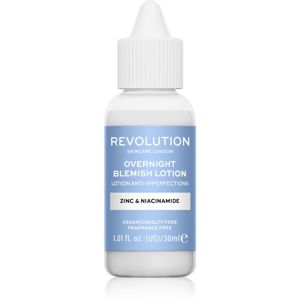 Revolution Skincare Blemish Zinc & Niacinamide éjszakai ápolás pattanások ellen 30 ml